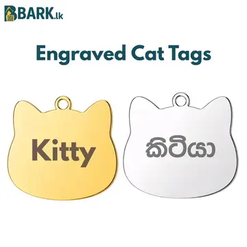 Custom Cat Tags Sri Lanka | Personalized Laser Engraved Pet Tags