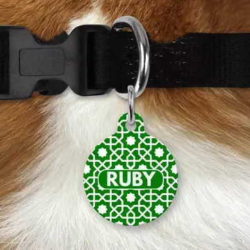 Customized Pet Tags for Cats & Dogs - Geometric Pattern