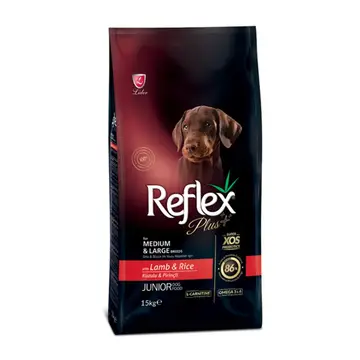 Reflex Junior Medium & Large Breed Lamb & Rice Dry Dog Food - 15kg