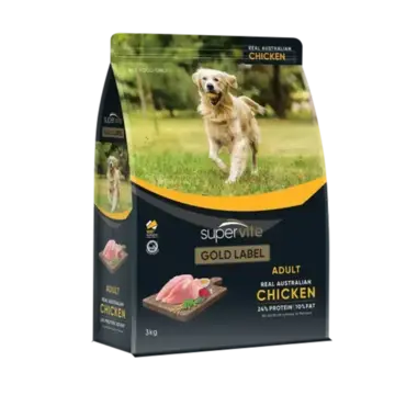 Supervite Gold Label Adult Dog Chicken Dry Dog Food - 3kg