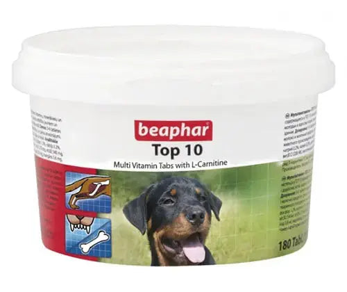Beaphar Top 10 Multivitamin Tablets for Dogs - 180 Tablets