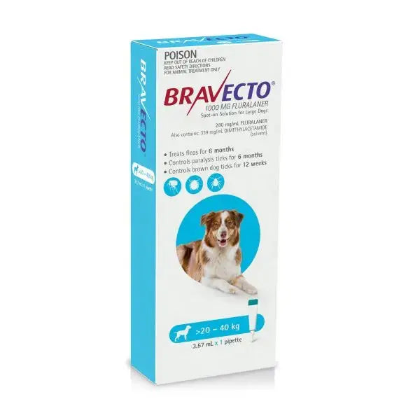 Bravecto Chew for Dogs 20-40 kg (1000 mg) - 1 Tablet