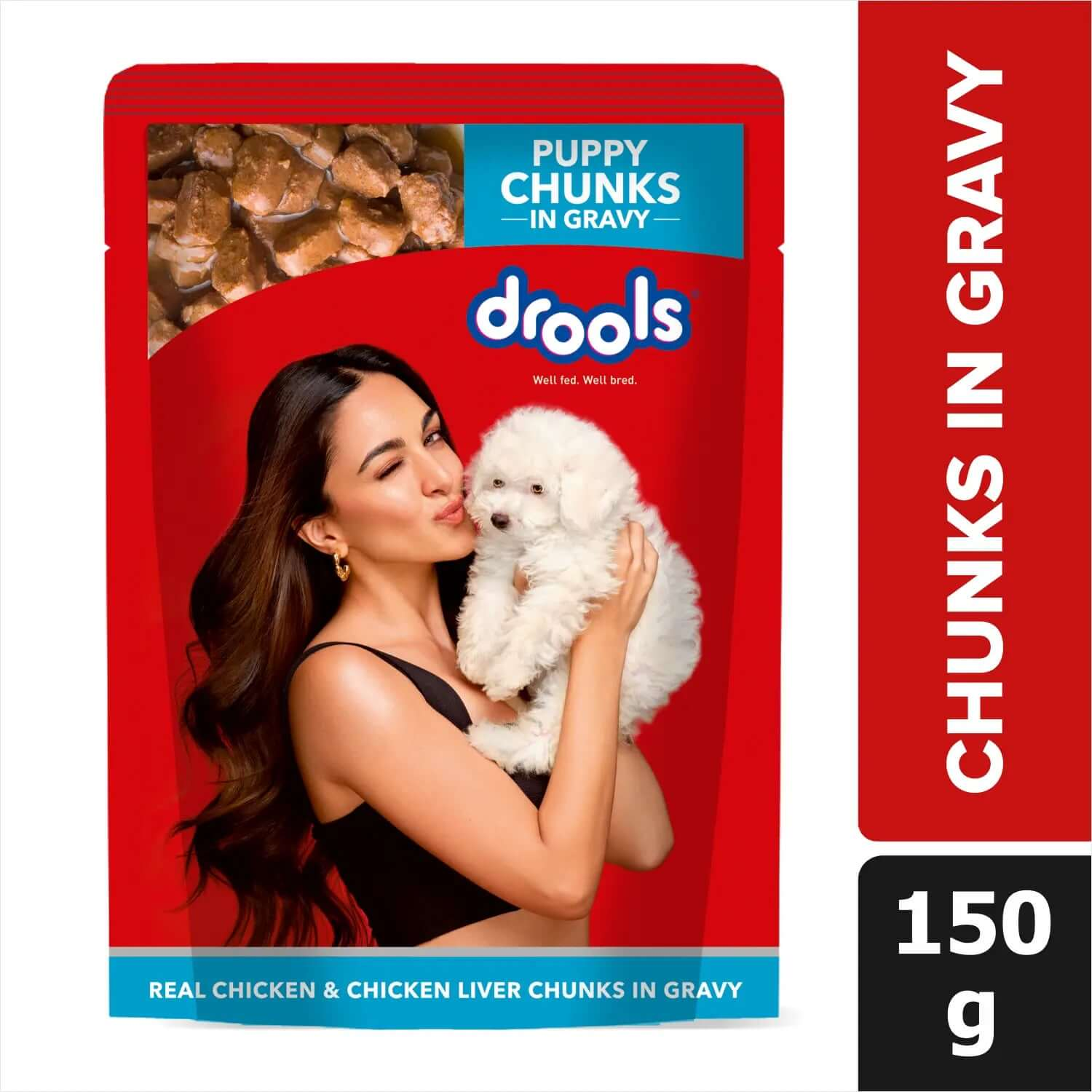 Drools Puppy Wet Dog Food - Real Chicken & Chicken Liver in Gravy, 150 g