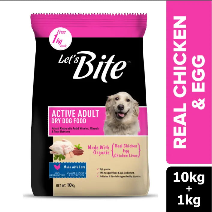 Let's Bite Active Adult Dog Food - 10kg