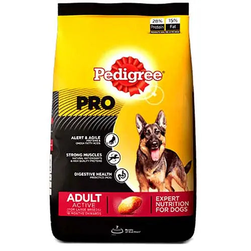 Pedigree PRO Active Adult Dry Dog Food - 10 kg