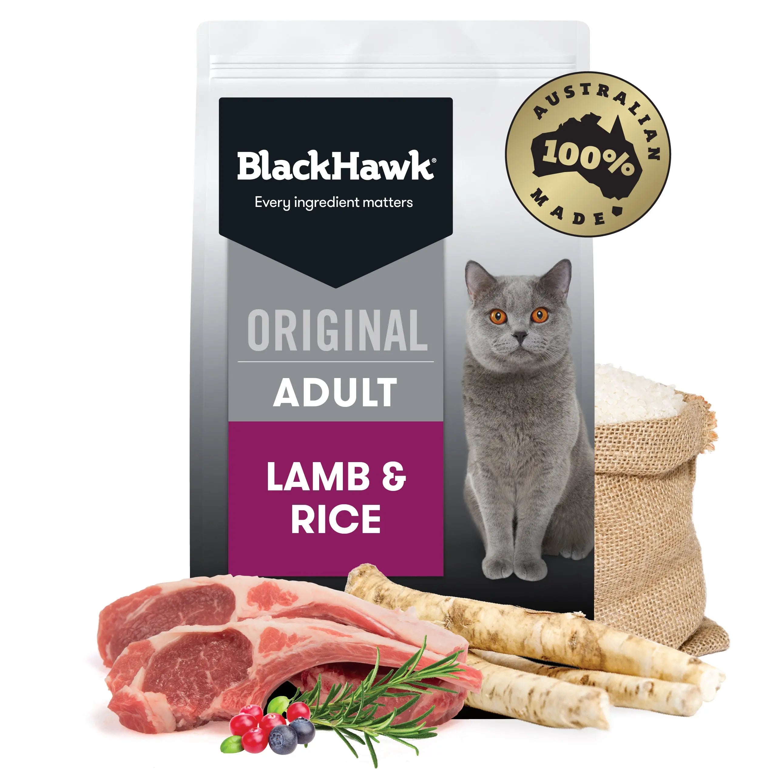 BlackHawk Adult Cat - Lamb & Rice 3kg