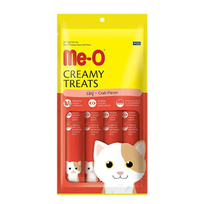 Me‑O Creamy Treats - Crab Flavor 60 g × 12 Sachets