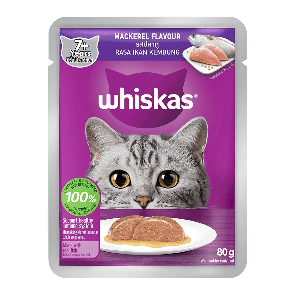 WHISKAS Adult Mackerel Feast - 80 g Pouch