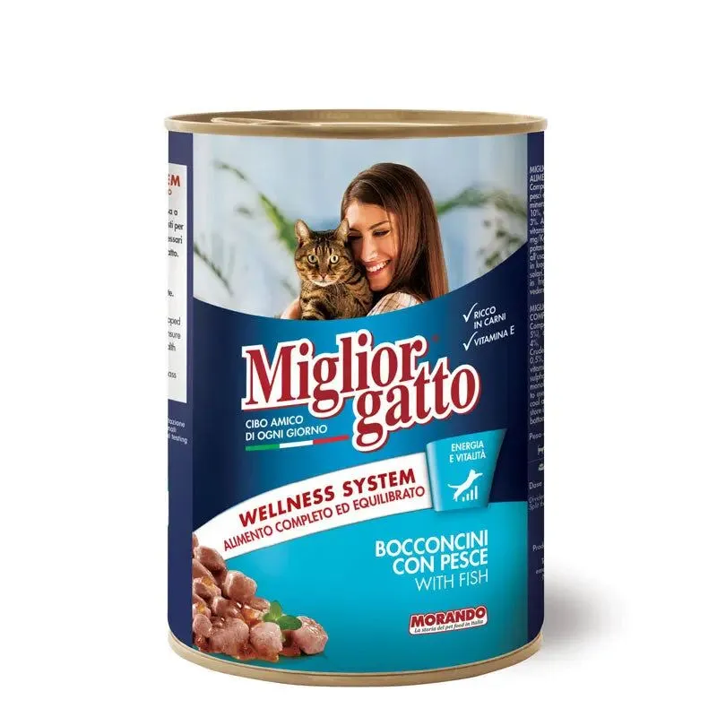 Migliorgatto Chunks with Fish - 405 g