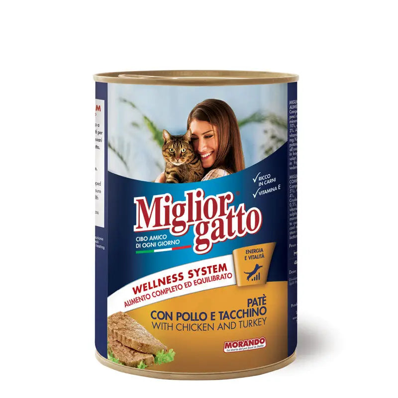 Migliorgatto Paté with Chicken and Turkey - 400 g