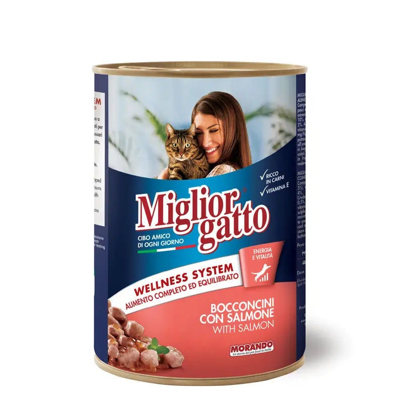 Migliorgatto Chunks with Salmon - 405 g