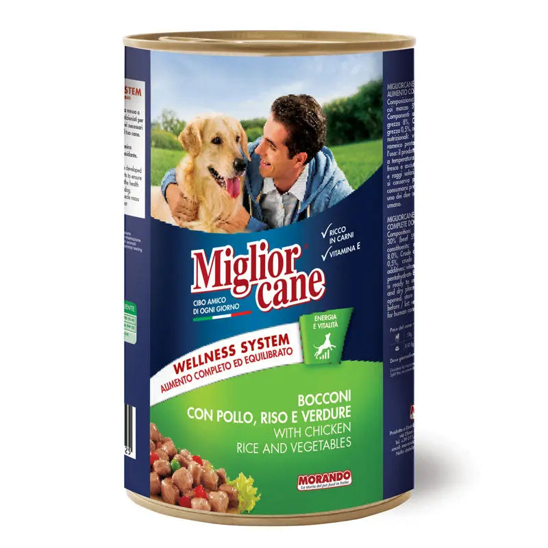 Migliorcane Chunks with Chicken, Rice and Vegetables - 1.25Kg