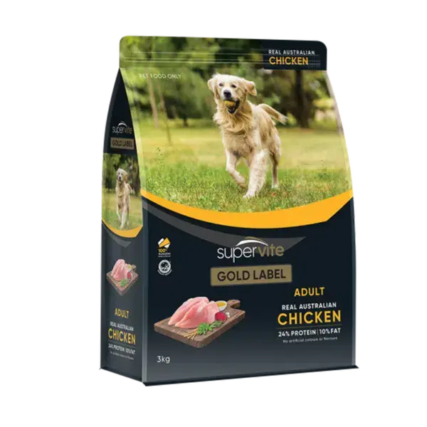 Supervite Gold Label Adult Dog Chicken Dry Dog Food - 3kg