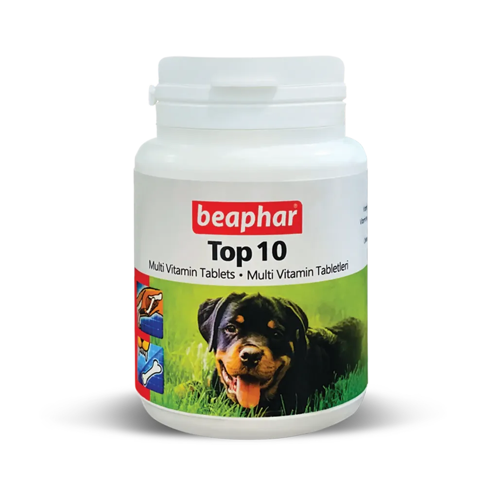 Beaphar Top 10 Multivitamin Tablets for Dogs - 100 Tablets