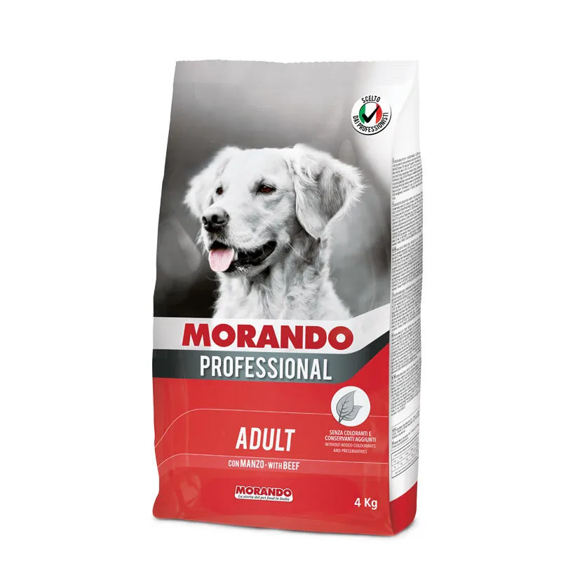Morando Professional Dog Adult Kibble With Beef Dry Dog Food - 4kg