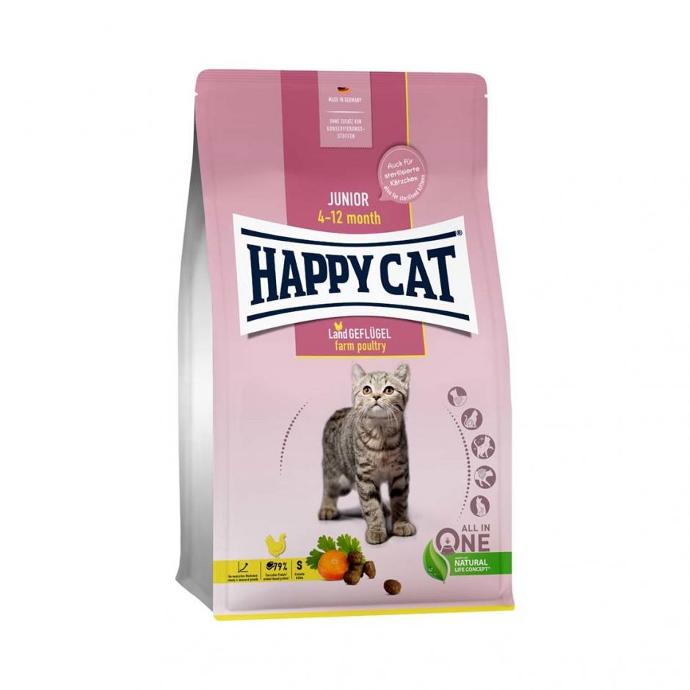 Happy Cat Junior Farm Poultry Dry Cat Food - 1.3kg