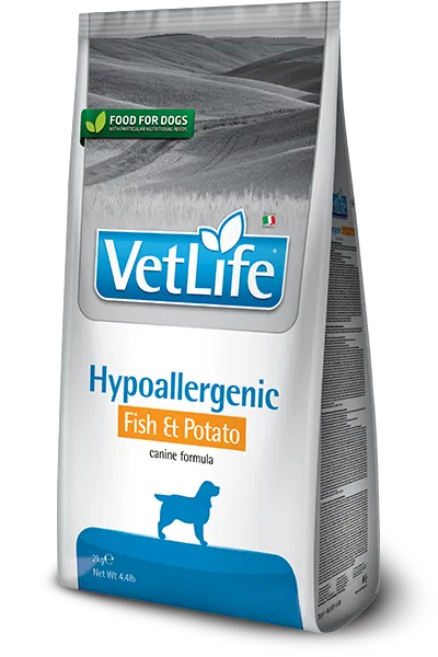 Vet Life Hypoallergenic Fish & Potato Canine Formula Dry Dog Food - 2kg