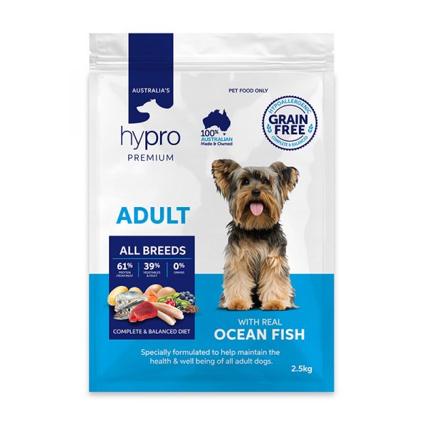 Hypro Premium Adult Ocean Fish Dry Dog Food - 2.5kg