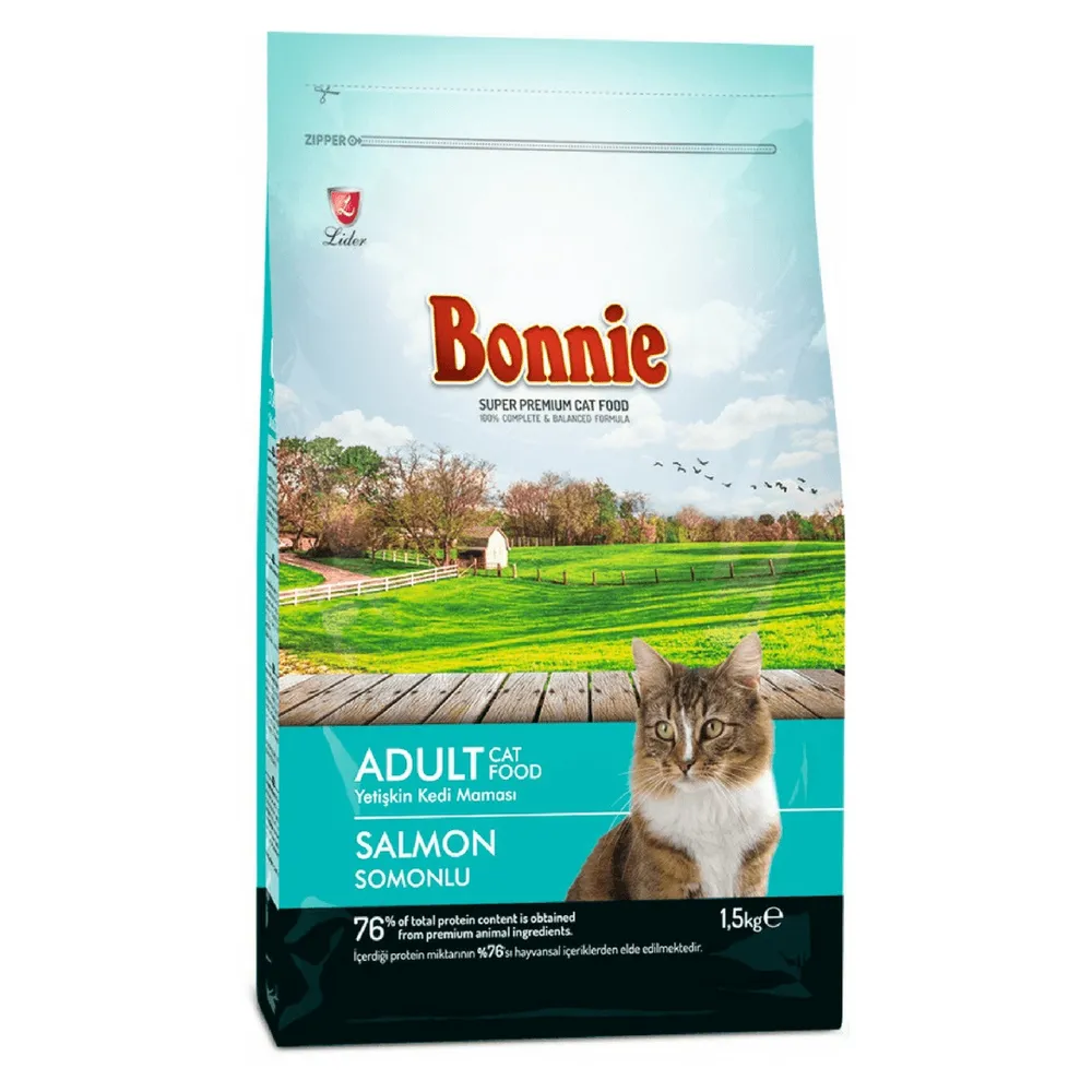 Bonnie Cat Adult Salmon Dry Cat Food - 1.5kg