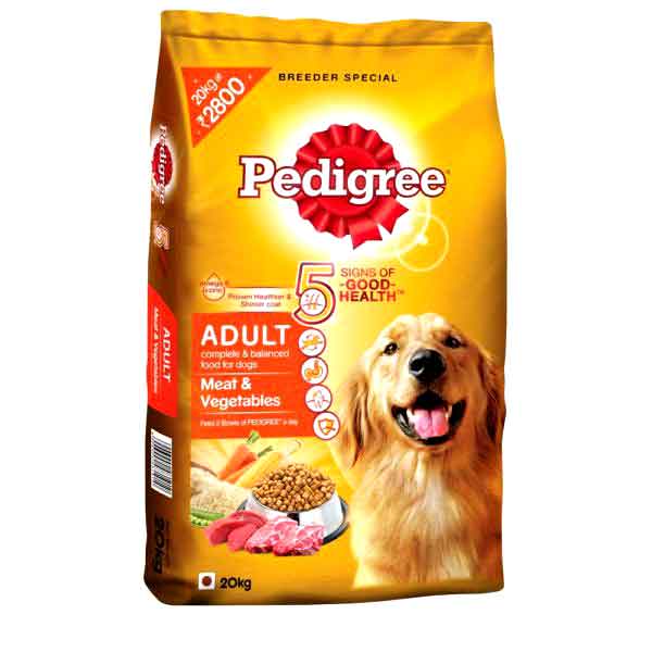 Pedigree Adult Meat & Vegetable Dry Dog Food - 20kg