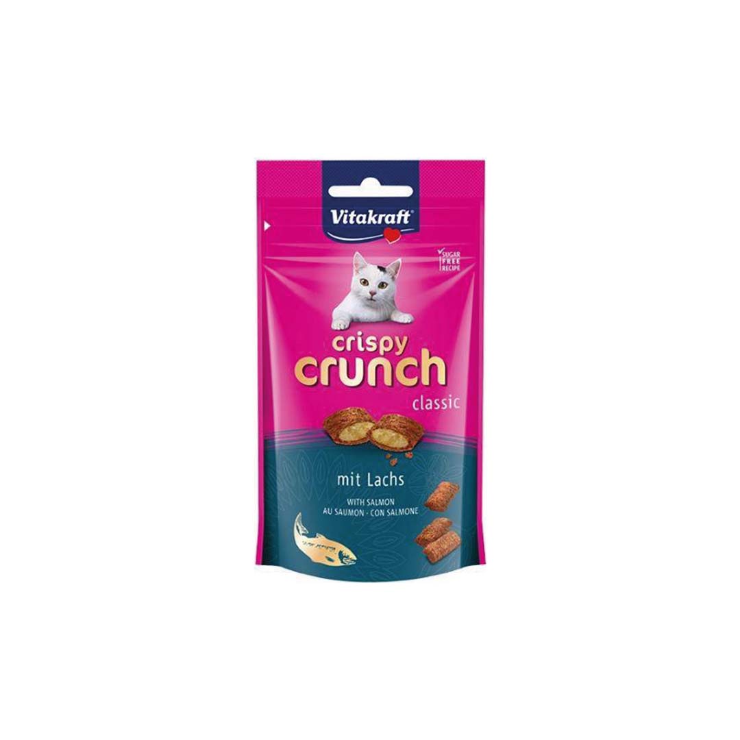 Vitakraft Crispy Crunch Classic(Salmon) Dry Cat Food - 60g