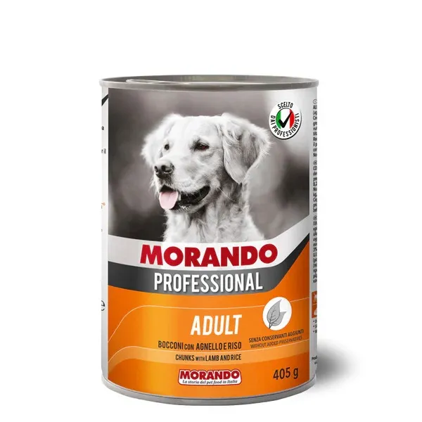 Morando Professional Dog Adult Chunk With Lamb & Rice Wet Dog Food - 405g